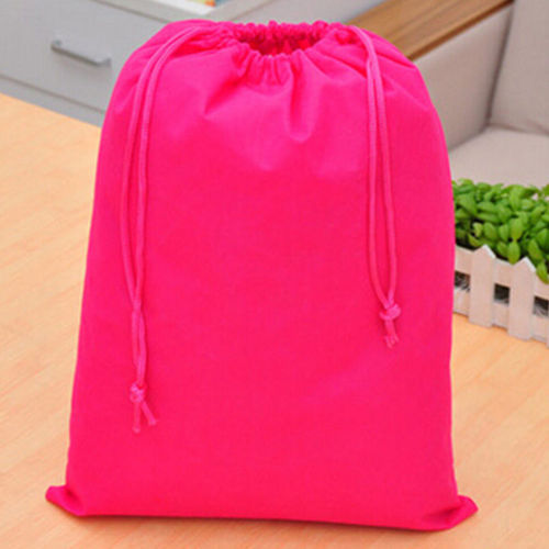 Plain Drawstring Bag, Color : Pink