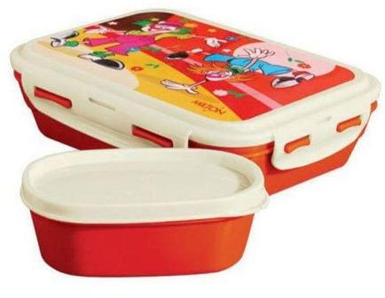 Plastic Lunch Box, Color : Red