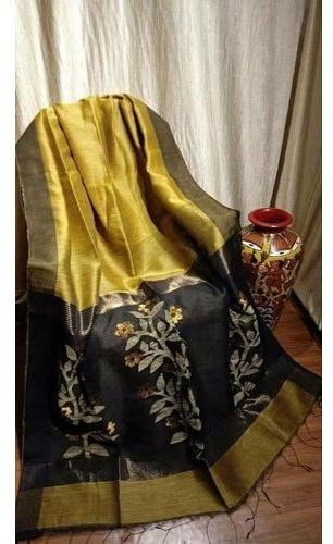 Jamdani Linen Silk Saree