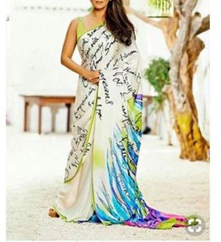 Party Wear Digital Printed Saree