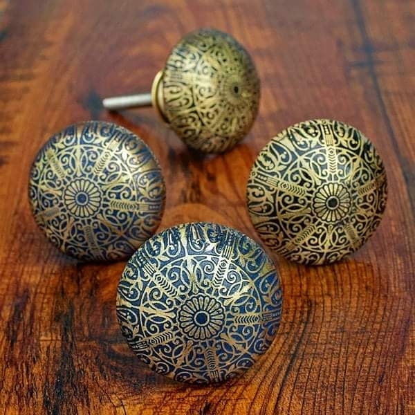 Finished Polished Brass Door Knobs, for Household, Color : Golden, Light Yellow