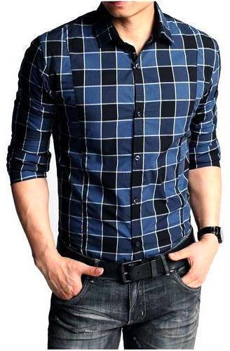 Cotton Checked Mens Casual Shirt, Occasion : Causal wear