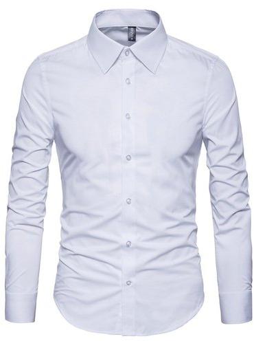 Cotton Plain Mens Slim Fit Shirt, Feature : Comfortable, Easily Washable