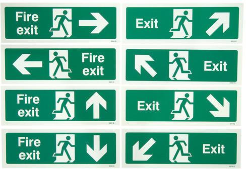 Green Emergency Escape Signages