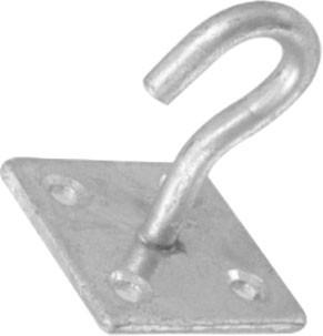 Metal Hook on Plate, Color : Silver