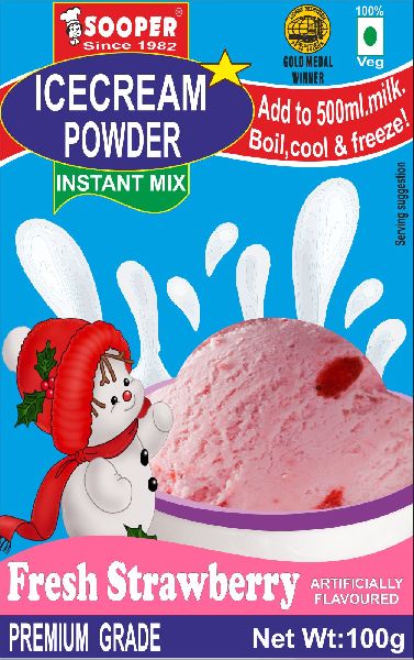 Ice Cream Mix Powder Fresh Strawberry Flavour