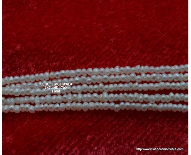 1 MM JAPAN KESHI CULTURE ROUND SHAPE WHITE COLOR PEARL BEADS