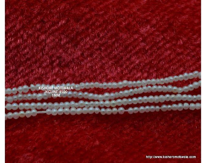 1 MM ROUND SHAPE WHITE COLOR JAPAN KESHI CULTURE PEARL BEADS
