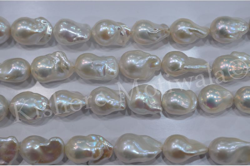 14-15 MM WHITE COLOR FRESHWATER PEARL BEADS