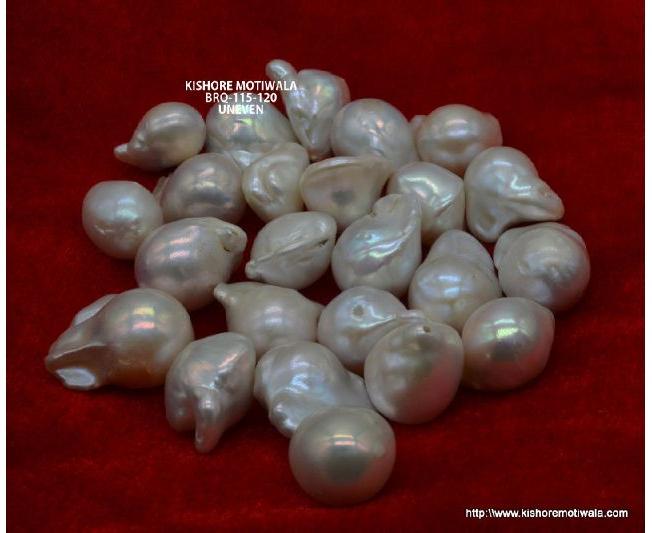 BAROQUE SHAPE WHITE COLOR FRESHWATER LOOSE PEARL