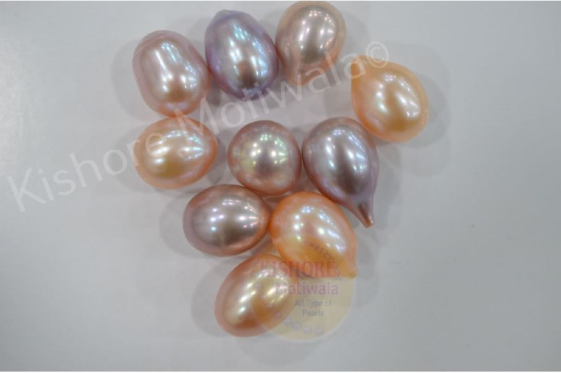 DROP SHAPE PINK COLOR 10.5X14-11X16 MM FRESHWATER LOOSE PEARL