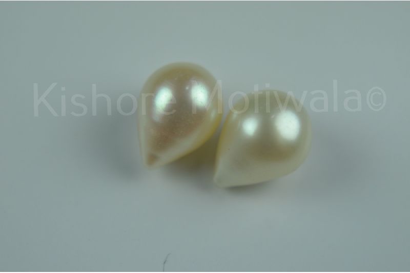 FRESHWATER DROP SHAPE 7X9 MM WHITE COLOR LOOSE PEARL