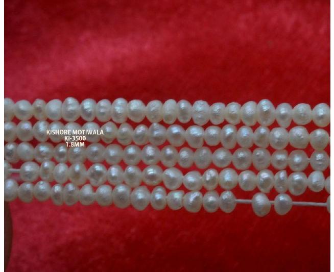 WHITE COLOR FRESHWATER NEAR ROUND SHAPE PEARL BEADS