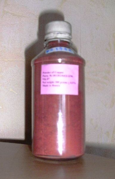 Superfine Copper Powder Cu 63 65, Purity : 99.9991%