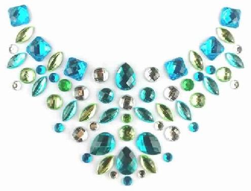 Neck Jewels 002 turquoise limegreen