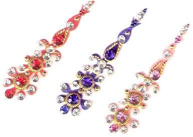 Wedding bindi, Color : Orange-Pink-Purple