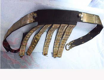 Medieval Leather Armor Belt wth brass fitting