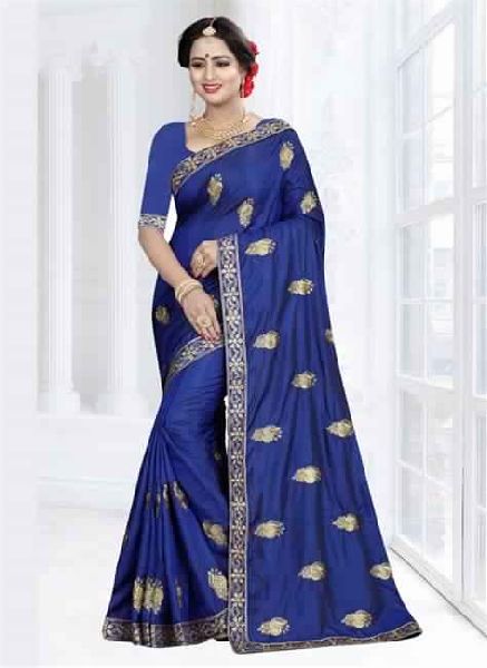 Blue Colored Silk Saree