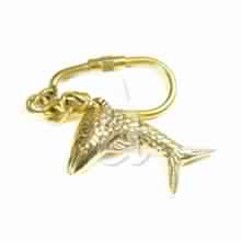 Solid Brass Fish Keychain