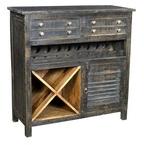 Vintage Style Wooden Bar Furniture Two Drawers One Door  Cabinet