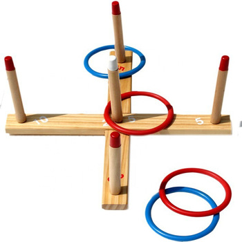 Training Toss Ring Wooden Toy for Kids