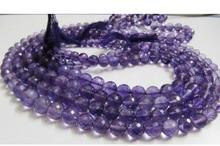 Amethyst Round Faceted natural beads, Color : PURPLE