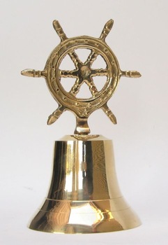 Ship Wheel Table Bell, Style : Antique Imitation
