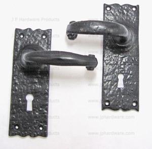 Wide Cratered Lever Door Handle