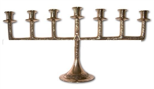 Metal menorah candle holder, for Religious Activities