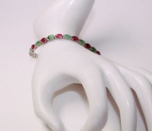 Emerald,ruby bracelet, Occasion : Anniversary, Engagement, Gift, Party, Wedding