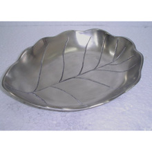 Aluminum Shiny Polish Leaf Dishes For Dining Table