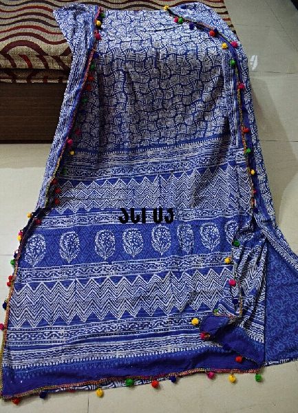 Cotton Block Designer Saree