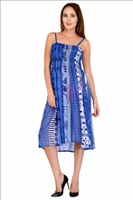 Women\'s Georgette A-Line Designer Blue Dress