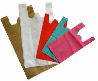 Yellow PP Non Woven U Cut Bags, for Shopping, Pattern : Plain