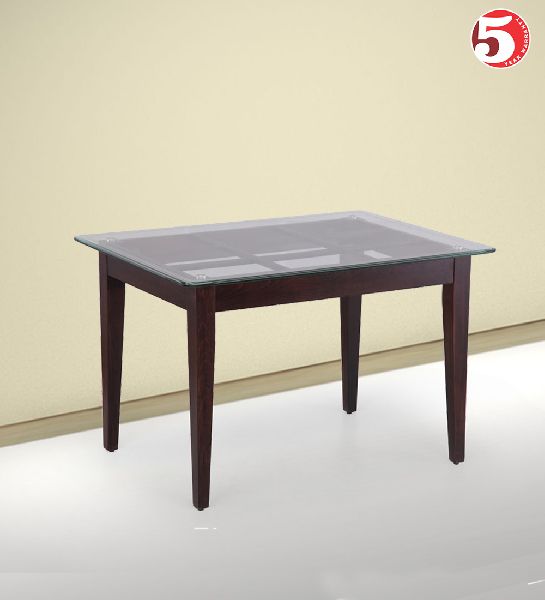 Compact Glass Topped Dining Table