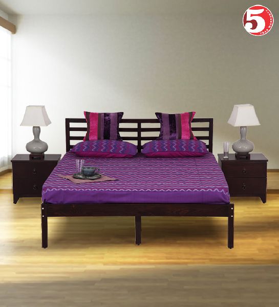 Elegant Double Bed And Trunk Storage End Table
