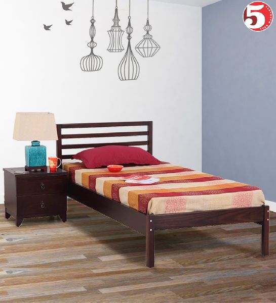 Elegant Single Bed Set And Trunk Storage End Table