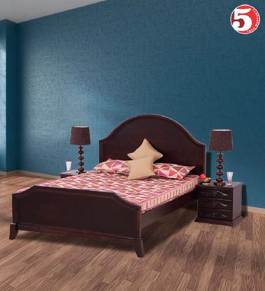 Queen Size Curved Double Bed, Size :  2130 x 1670 x 1400ht MM