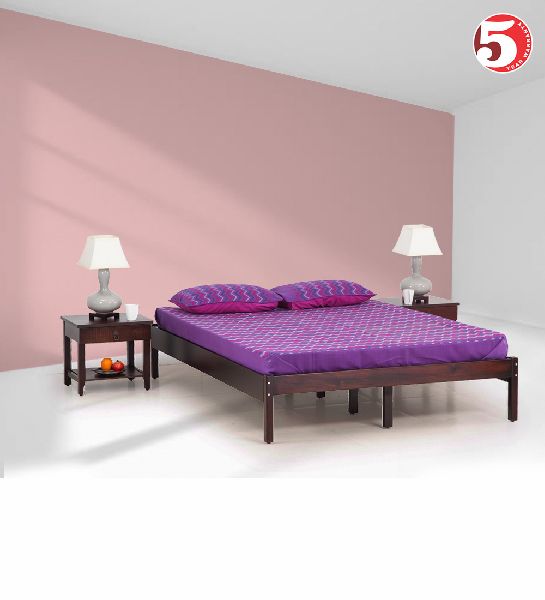 Queen Size Simple Double Bed, Size : 2090 x 1570 x 380ht MM