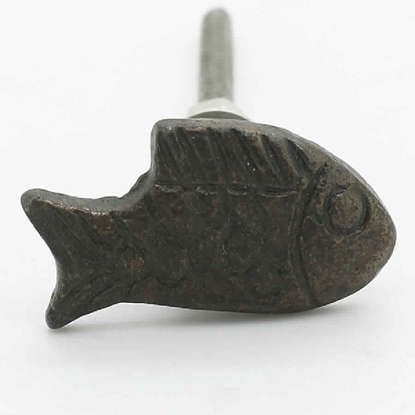 CAST IRON HANDCRAFTED GOLDEN FISH STYLE KNOB