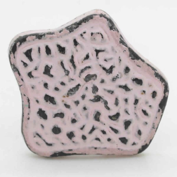 CAST IRON HANDCRAFTED LIGHT PINK AMEOBA DESGINED KNOB