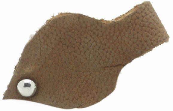 LEATHER HANDCRAFTED BROWN FISH SHAPED PULLER, Color :  Brown