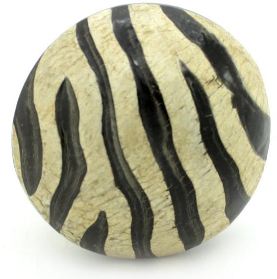 RESIN HANDCRAFTED BLACK & CREAM TIGER BODY LAYER TEXTURE DESINED KNOB