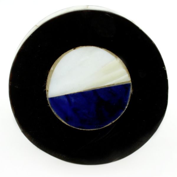 RESIN HANDCRAFTED BLACK & PEARL DESIGNED KNOB