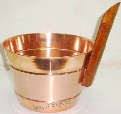Copper Sauna Bucket, Capacity : 4 Ltrs