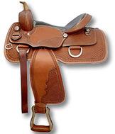 Horse saddle leather