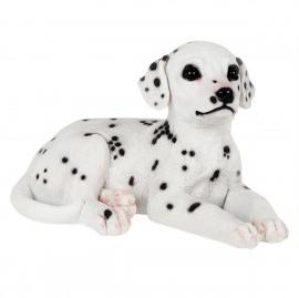 Lying Dalmation Dog Pup staute, Feature : Made of Tough Resin
