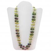 925 STERLING SILVER HANDMADE GREEN PEARL AGATE BEADED NECKLACE