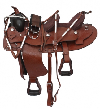 Double seat western saddle