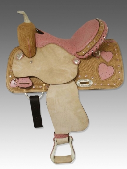 Pink western saddle